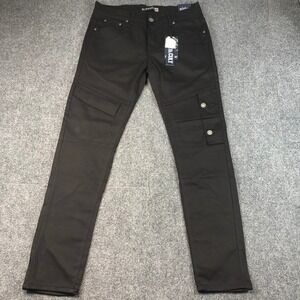 Blue Cult Black Cargo Pants Men's Size 32 Style 32TJOG64-9CT Slim Fit Casual